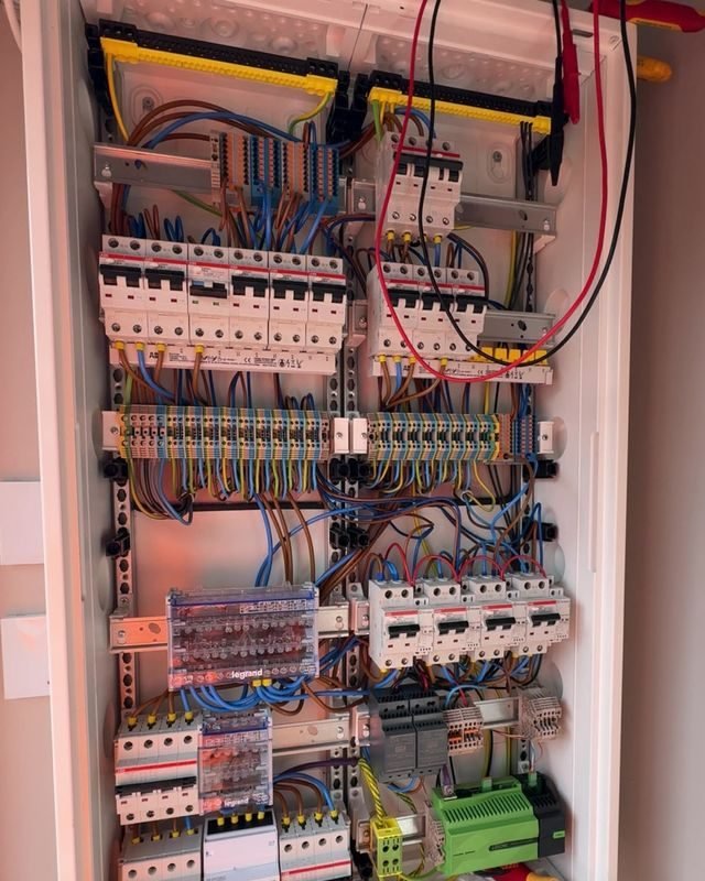 Bedrading in de groepenkast met domotica-module