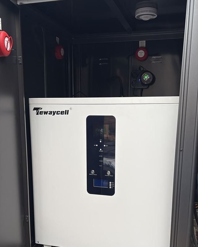 Thuisaccu in een buitenkast in Valthe